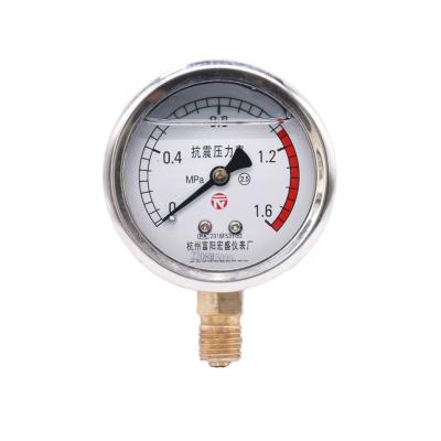 China YN60 Ordinary Case Shock Proof Glycerin Iron-clad Pressure Gauge for sale