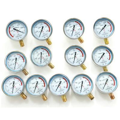 China YN100 Ordinary Case Shock Proof Glycerin Iron-clad Pressure Gauge for sale