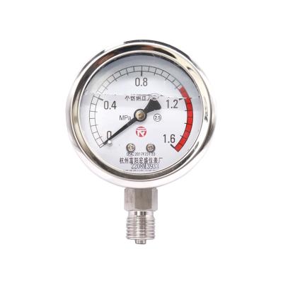 China Industrial Stainless Steel Custom All Stainless Steel Shock Proof Glycerin Pressure Gauge 60mm for sale