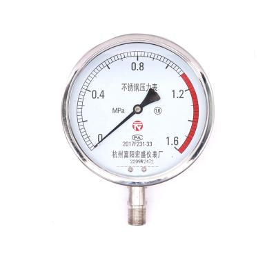 China Industrial Stainless Steel Custom All Stainless Steel Pressure Gauge 150mm for sale