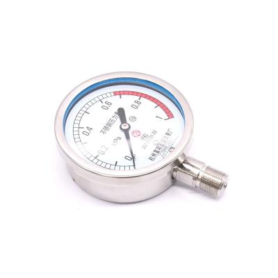 China Industrial Stainless Steel Custom All Stainless Steel Pressure Gauge 100mm for sale