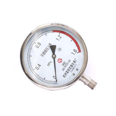 China Industrial Stainless Steel Custom All Pressure Gauge Stainless Steel YB150 for sale