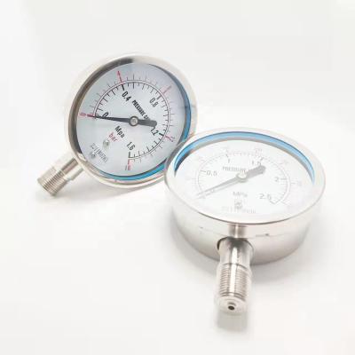 China Industrial Stainless Steel Custom All Stainless Steel Pressure Gauge Manufacturers YB100 Steam Boiler Pressure Gauge for sale