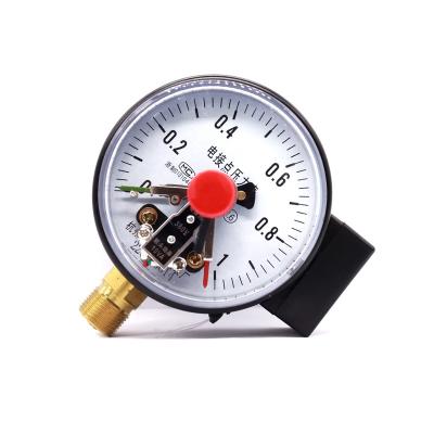 China Iron Case Magnetic Assist Contact Pressure Gauge Electric Pressure Controller YX100 for sale