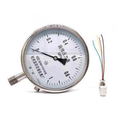 China Stainless Steel Industrial Custom All Stainless Steel Shock Proof Glycerin Resistance Transmission Remote Pressure Gauge YNTZ150-BF for sale