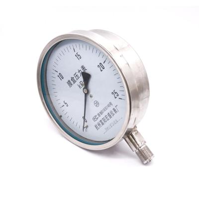 China Stainless All Stainless Steel Capsule Pressure Gauge Bellows Pressure Gauge Micro Air Pressure Gauge YE150-BF for sale