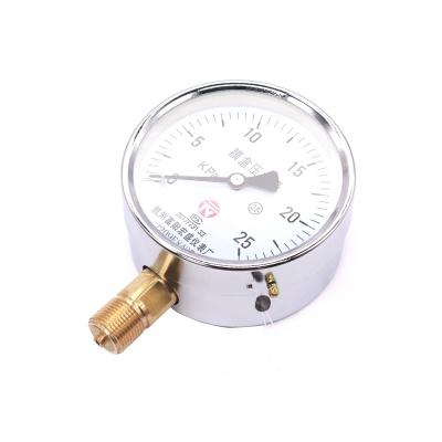 China Iron Case Copper Connector Copper Motion Capsule Pressure Gauge Bellows Micro Pressure Gauge Pressure Gauge YE100 for sale