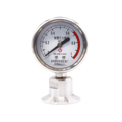 China YB60-MC 50.5 Stainless Steel Chuck Quick Installed Diaphragm Pressure Gauge for sale