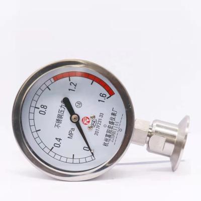 China YB100-MC 50.5 Stainless Steel Chuck Quick Installed Diaphragm Pressure Gauge for sale