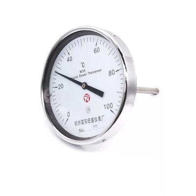 China Industrial Bimetallic Thermometer Series Thermometer Bimetallic Thermometer Case Direction Indicator Iron-clad Bimetallic Type Axial Type WSS-501 for sale