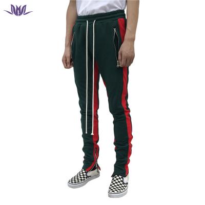 China 2021 Wholesale Custom Anti-wrinkle Men Single Joggers Striped Drawstring Sweat Track Pants for sale