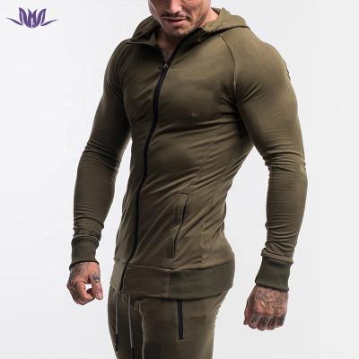 China Anti-Wrinkle Streetwear Sports Hoodies Blank Men Shaping Tech French Terry Zipper Pocket Cut Bodybuilding Hoodies for sale