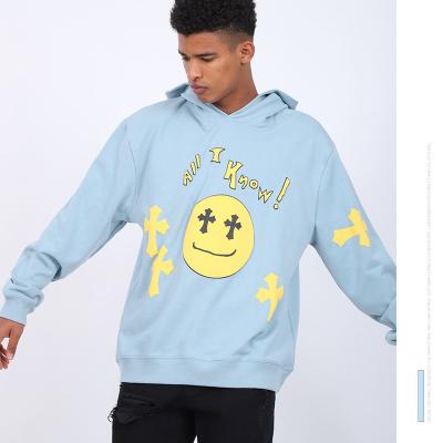 China High Quality Streetwear Anti-Wrinkle Graffiti Sweatshirts Men Graphic Hoodies 80% Cotton 20% Cotton Polyester for sale