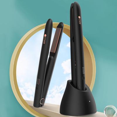 China Barber Salon Portable Mini Wireless High Quality Outdoor Hair Straightener Professional Flat Iron Hair Straightener for sale