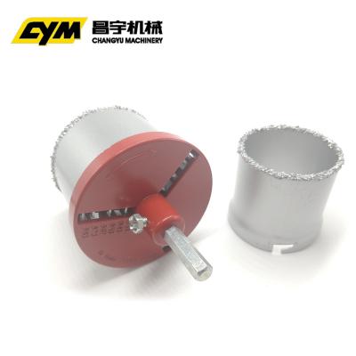 China YG8 Ceramic Tile Cemented Tungsten Carbide Grit Tipped TCG 67mm 2 5/8 Drywall Ceramic Tile Cutting Installation Drill Bit for sale