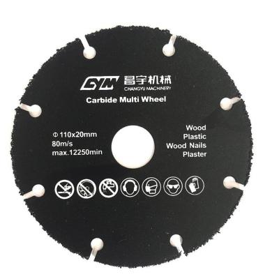 China Fast Smooth Cutting Amazon Hot Sale 125mm Tungsten Carbide Tip Coated Circle Circular Round Multi Function Cutter Saw Blade Disc for sale