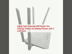 Signal Style Universal Wifi Router Sim Card 4g Unlock Lte Wireless Router with 4 LAN Ports