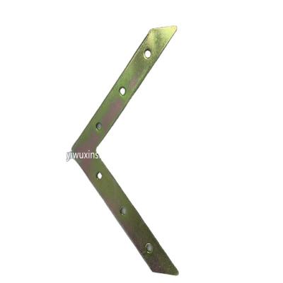 China Washroom Yellow Galvanized Metal L Shaped Stamping Shelf Bracket for sale