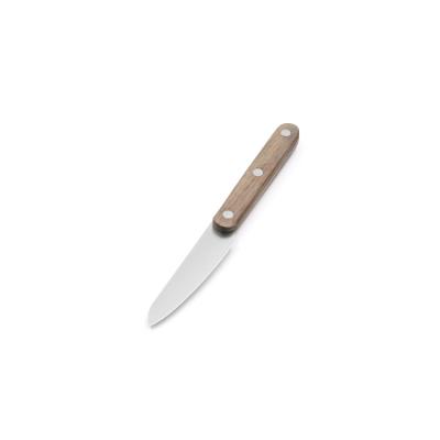 China New Design Sustainable Walnut Wood Handle 3.5 Inch Paring Knife Stainless Steel Kitchen Knife for sale