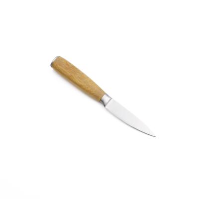 China Sustainable New Arrival Bamboo Handle 3.5 Inch Paring Knife Stainless Steel Kitchen Knife for sale