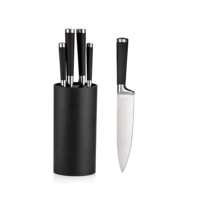 China Sustainable 6 Pcs Kitchen Cooking Stainless Steel Knife Set for sale