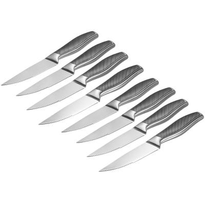 China 4.7 Inch High Quality Durable All Stainless Steel Large Steak Knife With Non-slip Handle Design for sale