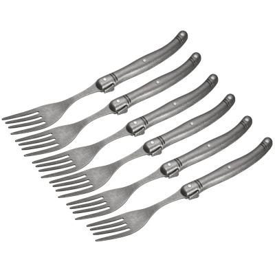 China Sustainable Classic Forks Set Stainless Steel With Metal Handle For Kitchen for sale