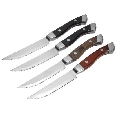 China Viable Professional 5 Inch Steak Knife With Pakka Wood Handle for sale