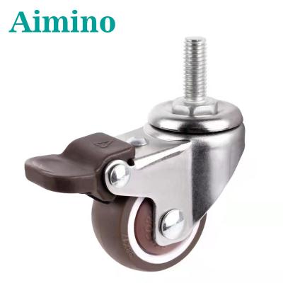 China Modern Swivel Casters Wheels Soft Rubber Caster With 360 Degree Top Caster Plate for sale