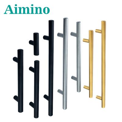 China AIMINO Modern Diameter 6mm 8mm 10mm 12mm 20mm 25mm Stainless Steel Cabinet Pull Handles Stainless Steel Pull Cabinet T Bar Handle for sale