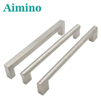 China AIMINO Modern Stainless Steel Shower Pull Handle Black Stainless Steel Door Handle for sale