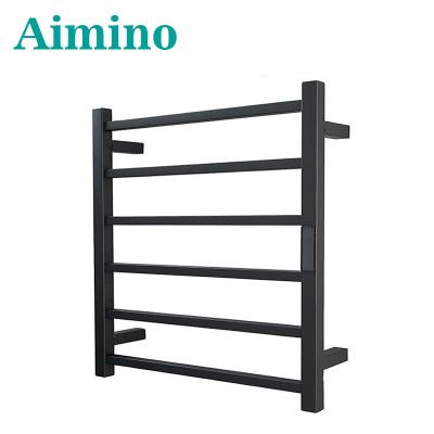 China Electric Heated Towel Rail Heater 6 Bars Towel Heated Towel Rack For Bathroom Wall Mounted Towel Heater Stainless Steel Electric Tow for sale