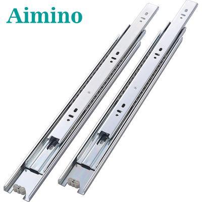 China Modern Height Mini Aluminum Ball Bearing Slide Stainless Steel Channels Telescopic Furniture Sliders for sale