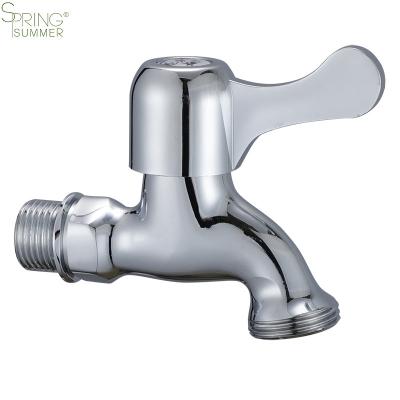 China 1/2*3/4 Chrome Finish Bibcock Faucet Garden Modern Brass Washing Machine Faucet Outdoor Yard Car Wash Faucet for sale