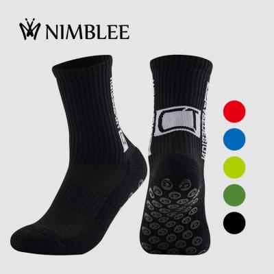 Chine New football knitted socks manufacturer anti slip men cotton custom meias chaussette football socks à vendre