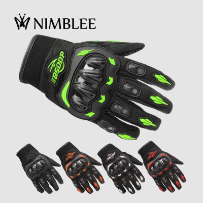 China Factory Touchscreen Full Finger Knuckle Protection Anti Slip Motorcycle Racing Glove for sale