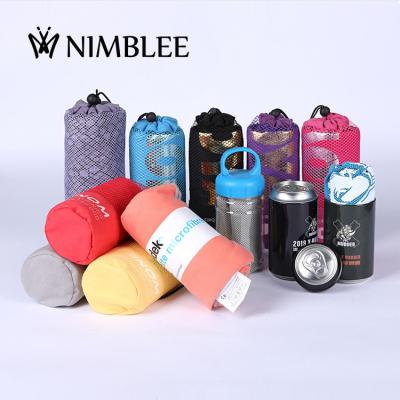 China Wholesale Custom Embroidery Sports Towel Whit Bag Microfiber Gym Towel Microfiber Towel for sale