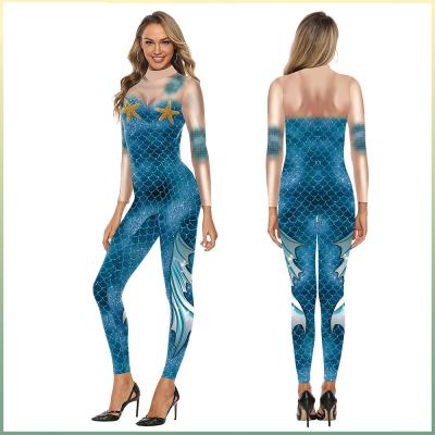 China ZACAVIA Sets Role Playing Mermaid Digital Printing Stage Performance Costume Bodycon Street One-Piece Interpretation for sale