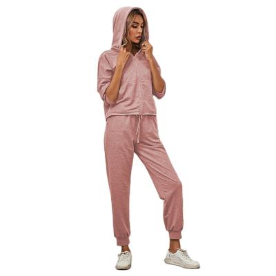 China Anti-Wrinkle Hot Selling Gym Yoga Workout Hoodies Zip Up Wholesale Cheap Hoodie Sets For Women for sale