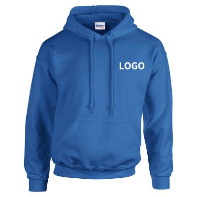 China Anti-pilling OEM Free Sample 50% Cotton 50% Polyester Solid Color Long Sleeve Logo Print Custom Hoodie For Men for sale