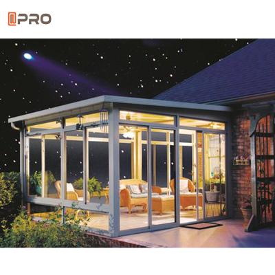 China Sunroom de cristal de aluminio de 4 estaciones para la casa de cristal modificada para requisitos particulares solarium en venta