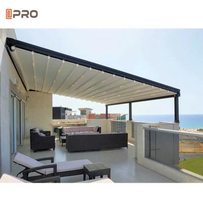 Chine Auvent de pergola escamotable en aluminium de gazebos ombrage automatique de toit se pliant de toit pour le patio extérieur à vendre