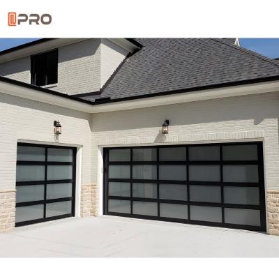 China Custom Security Aluminum Garage Door Glass Garage Door Panel Automatic Roller Shutter for sale