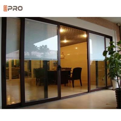 China 6063 Aluminum Sliding Doors For Patio Modern Gate Wardrobe Slide Glass Sliding French Doors System for sale