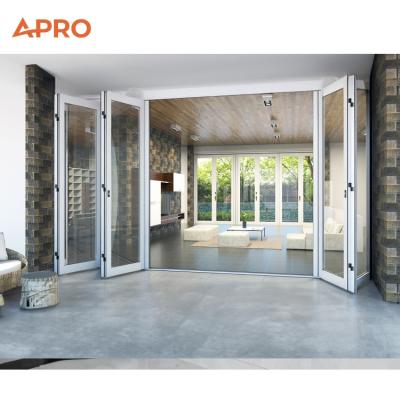 China Modern Aluminum Folding Door with Powder Coated Aluminum Profile for sale