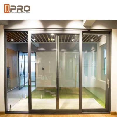 China Slim Frame Aluminium Sliding Doors Soundproof Interior Sliding Glass Doors slide windows and doors interior wooden glass for sale