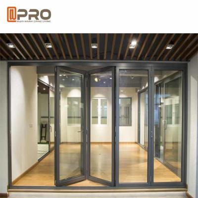 China Heat Insulation Aluminum Folding Doors Customized Color 2.0MM Door Frame Bi folding exterior doors aluminium folding doo for sale