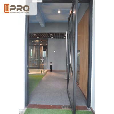 China Color negro de las puertas de aluminio comerciales, bisagra doble del pivote de la puerta del pivote de la sola del pivote del palmo de la larga vida de puerta de la bisagra puerta del pivote en venta