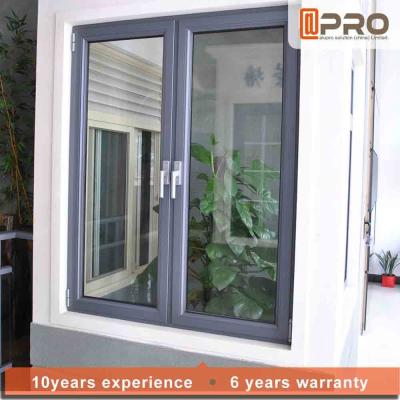 중국 보안 시스템 CASEMENT ALUMINUM WINDOWS 여닫이 문을 가진 수직 오프닝 패턴 알루미늄 여닫이 창 창 판매용