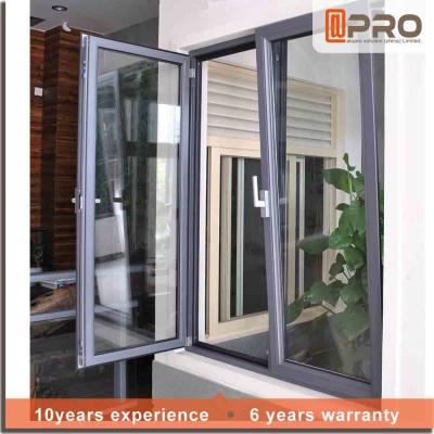 China Waterproof Bathroom Double Glass Window , Aluminum Frame Tilt And Swing Windows for sale